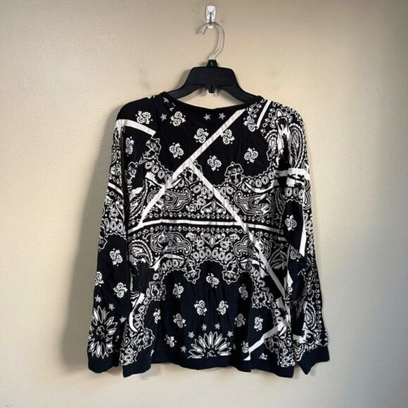 Tibi medium long sleeve black and white top - Picture 5 of 6